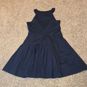 American Living Navy Blue Sleeveless High Neck Midi Dress Size 14